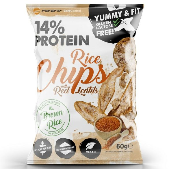 Forpro 14% Protein Rice Chips With Red Lentils 18x60g 5999104000908 2022.07.12