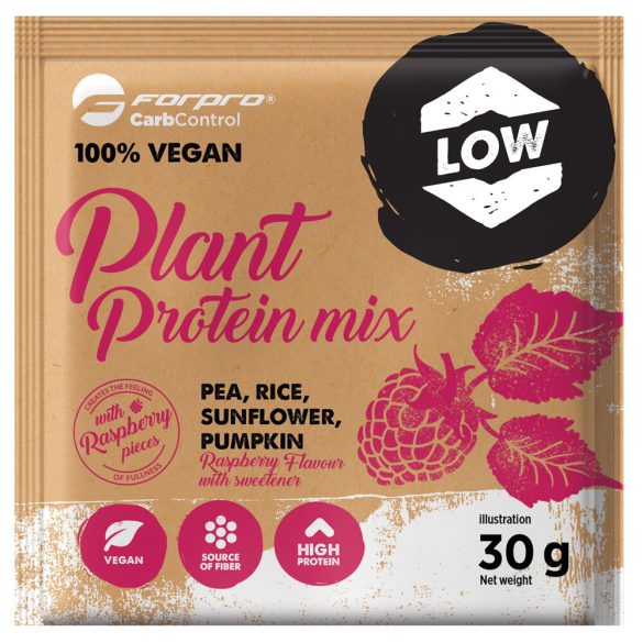 Forpro 100% Vegan Plant Protein Mix 30 g - Raspberry