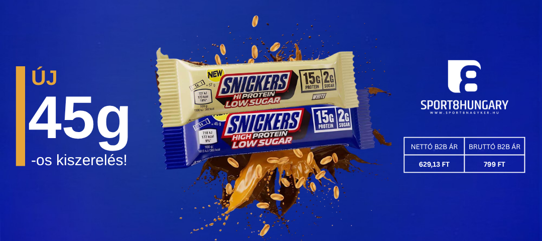 Új 45g-os kiszerelés! – Snickers High Protein Low Sugar