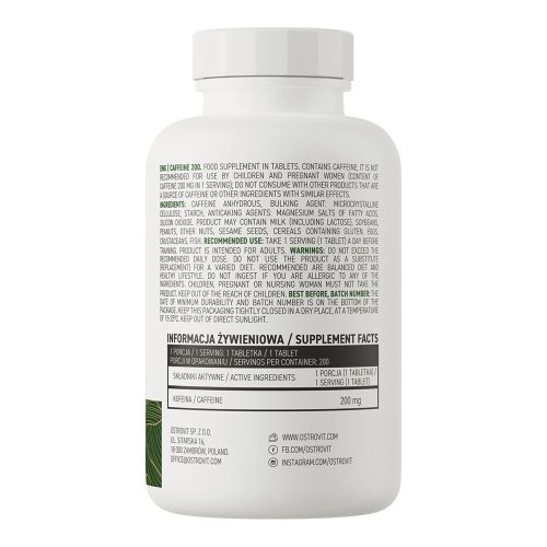 OstroVit Caffeine 200 mg – 200 tabletta