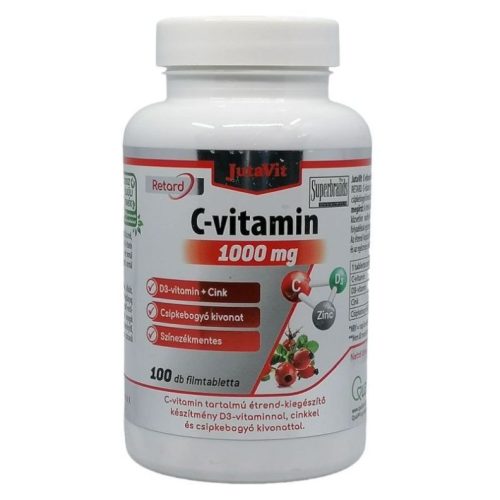 JutaVit C-vitamin 1000mg retard csipkeb.kivonattal+D3+Cink 100 tabletta