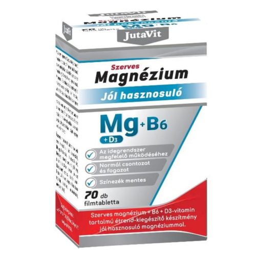 JutaVit Szerves Magnézium+B6+D3 70 tabletta