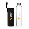 FORPRO Glass Bottle-Black 500ml Üvegkulacs-fekete