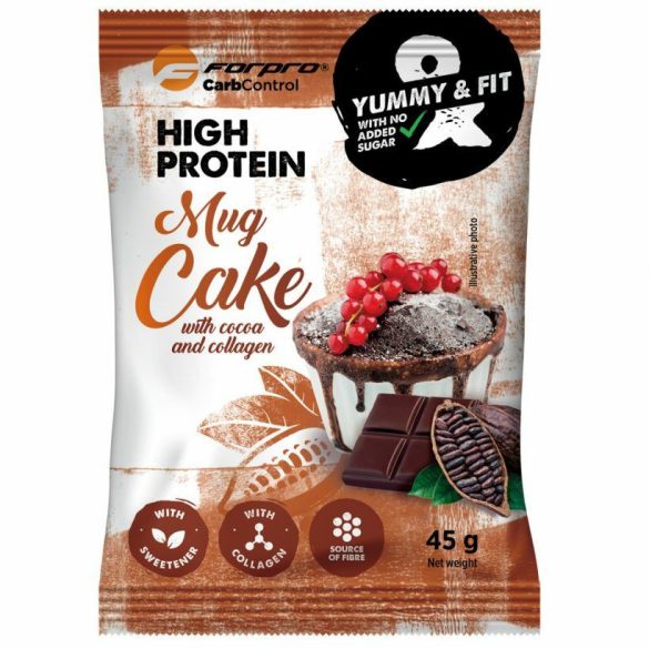 Forpro High Protein Mug Cake with cocoa and collagen 20x45g