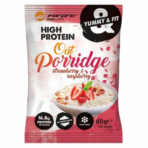 FORPRO Protein Oat Porridge with Strawberries & Raspberries 20x60g