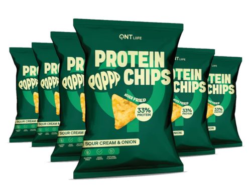 QNT 33% Protein Chips - Cream & Onion 50g