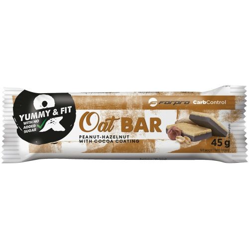 FORPRO Oat Bar Zabszelet  Peanut-Hazelnut with Cocoa Coating 30x45g