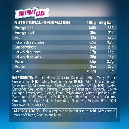 GRENADE High Protein Bar Birthday Cake 60g (12)