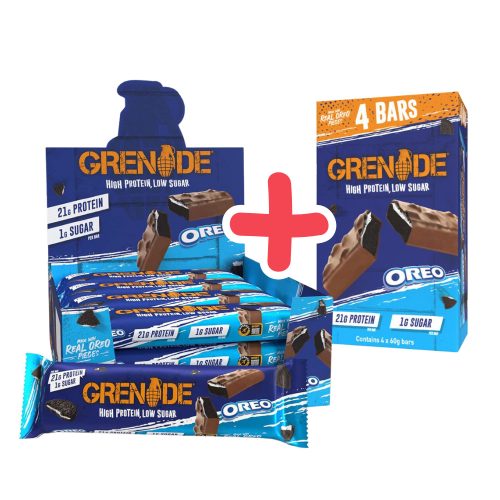 GRENADE High Protein bar Oreo 12x60g+ ajándék OREO Pack 4x60 g