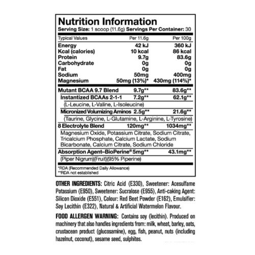 MUTANT BCAA 9.7 348g Watermelon