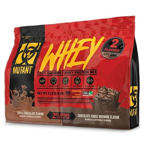 MUTANT Whey Double Chamber 1800g (900g + 900g) - Triple Chocolate+Chocolate Brownie