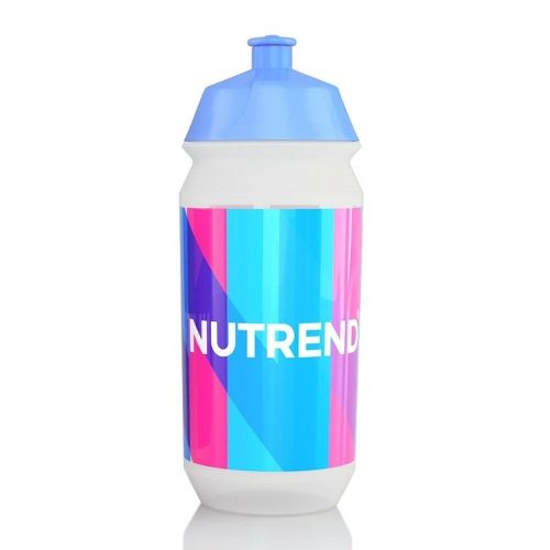 NUTREND Sport Bottle 500ml White Blue/Pink Print