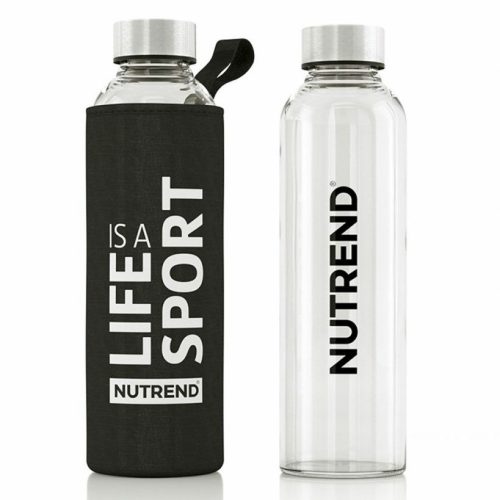 NUTREND Glass Bottle 500ml with Black Cover (üvegkulacs)