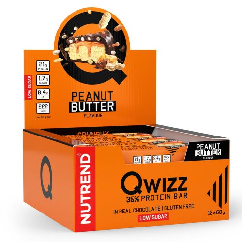NUTREND QWIZZ Protein Bar 60g Peanut Butter (24pcs)