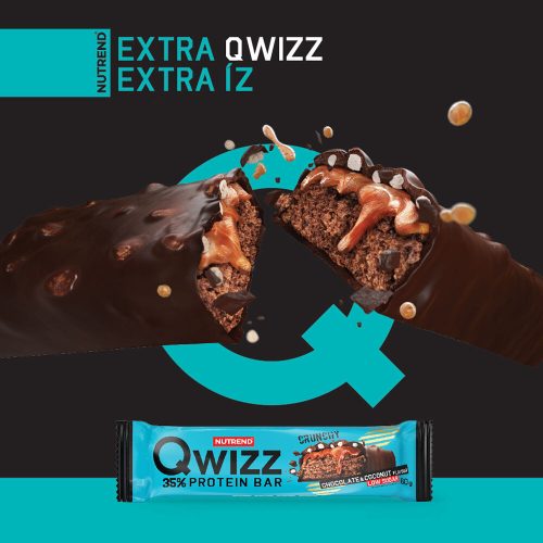 NUTREND QWIZZ Protein Bar 60g Chocolate+Coconut (24pcs)
