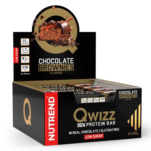 NUTREND QWIZZ Protein Bar 60g Chocolate Brownies (24pcs)