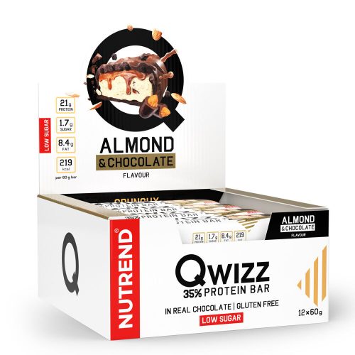 NUTREND QWIZZ Protein Bar 60g Almond+Chocolate (24pcs)