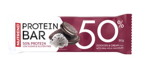 NUTREND PROTEIN BAR 50% COOKIES&CREAM 50G (30)
