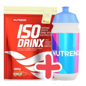   NUTREND Isodrinx 1000g Bitter Lemon + AJÁNDÉK NUTREND Sport Bottle 500ml White Blue/Pink Print