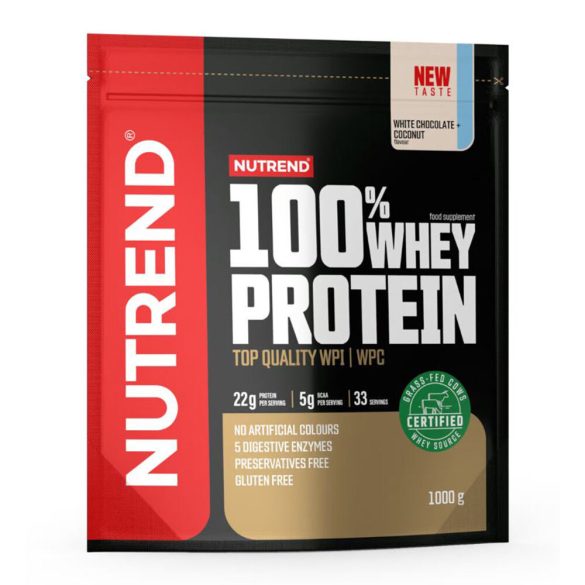 Nutrend 100% Whey Protein 1000g - White chocolate + Coconut