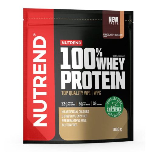 NUTREND 100% Whey Protein 1000g Chocolate+Hazelnut