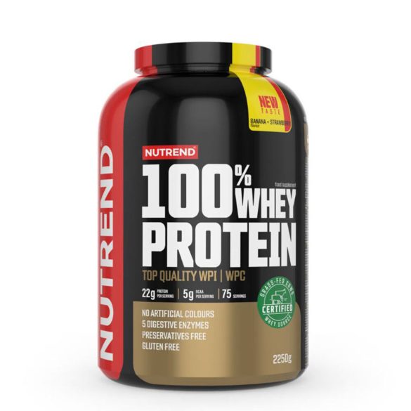 Nutrend 100% Whey Protein 2250g  - Banana - Strawberry 