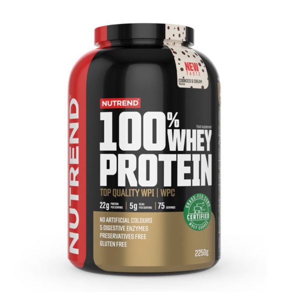 Nutrend 100% Whey Protein 2250g  - Cookies & Cream 