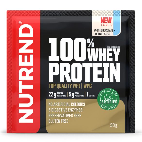 Nutrend 100% Whey Protein 30g - White chocolate + Coconut