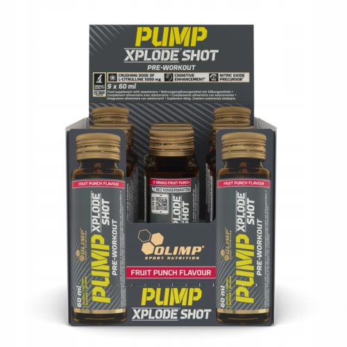 OLIMP SPORT Pump Xplode Shot Ampulla 9X60 ml Fruit Punch