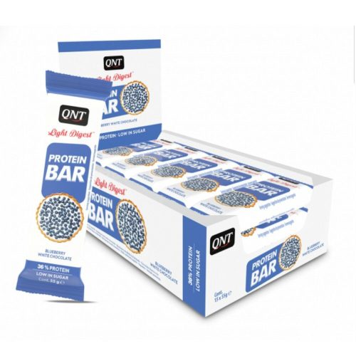 QNT Light Digest Bars 55g Blueberry White (15db/doboz)