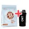   QNT Light Digest Whey Protein 500g Hazelnut Chocolate + QNT Shaker IT'S ON 600ml Black Smoke
